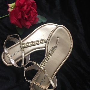Gold studded sandals